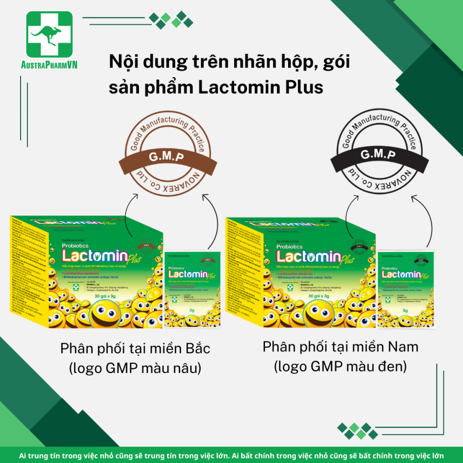 THÔNG BÁO LƯU HÀNH MẪU BAO BÌ CỦA SẢN PHẨM LACTOMIN VÀ LACTOMIN PLUS 