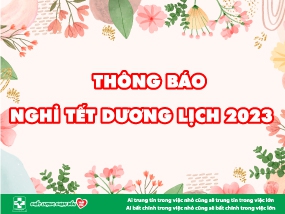 THÔNG BÁO NGHỈ TẾT DƯƠNG LỊCH 2023